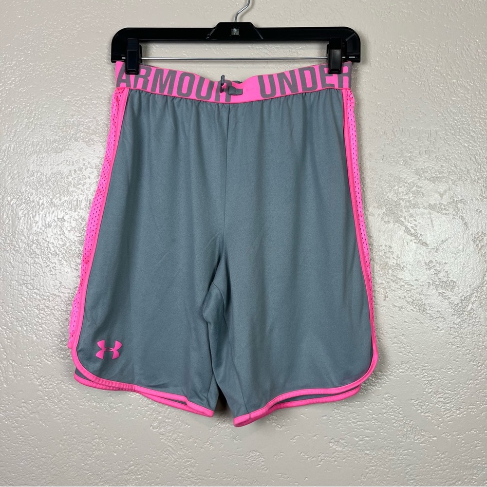 Chosse 5 Ítems For $30Under armor elastic waist athletic pink gray shorts young‎